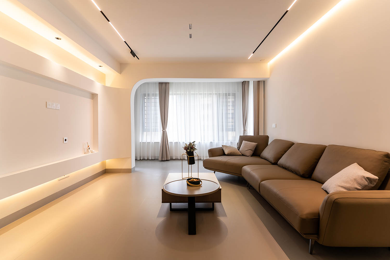 株洲家博整裝天璽灣133㎡現(xiàn)代奶油風(fēng)裝修賞析