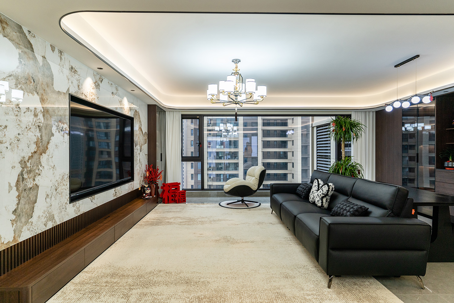 株洲家博整裝建發(fā)央著142㎡ 新中式風(fēng)格裝修賞析